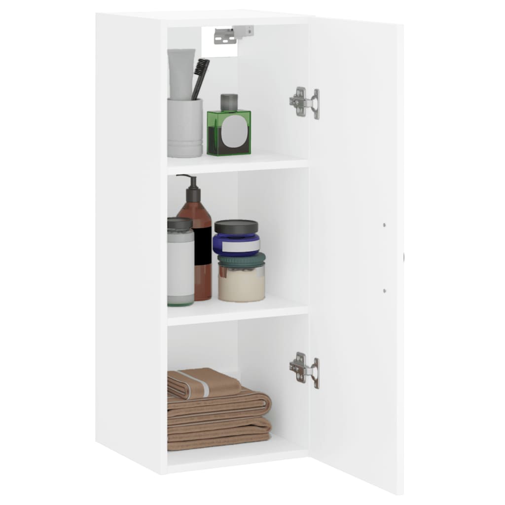 Wandkast 34,5x34x90 cm bewerkt hout wit is nu te koop bij PeponiXL, paradijselijk wonen!
