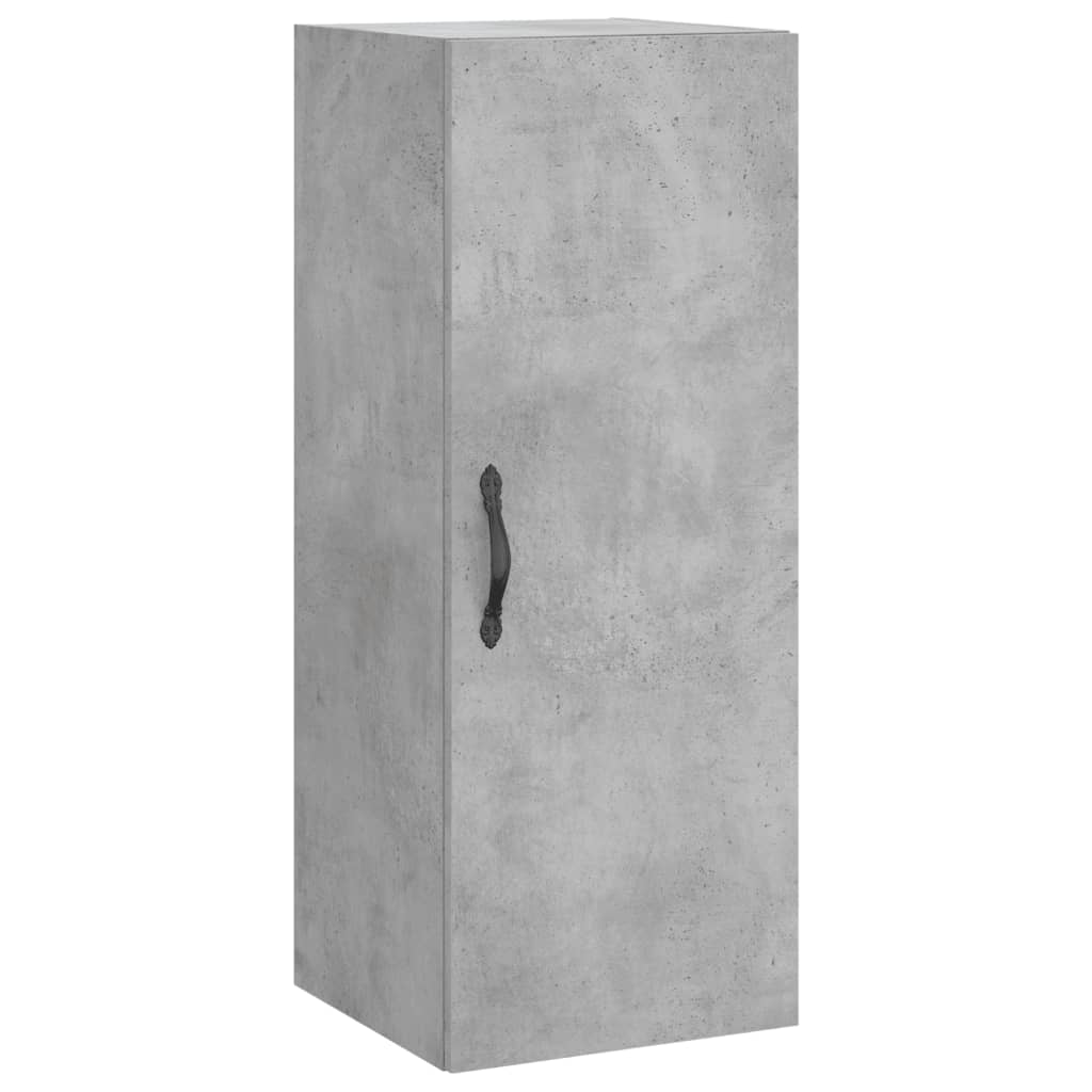 Wandkast 34,5x34x90 cm bewerkt hout betongrijs is nu te koop bij PeponiXL, paradijselijk wonen!