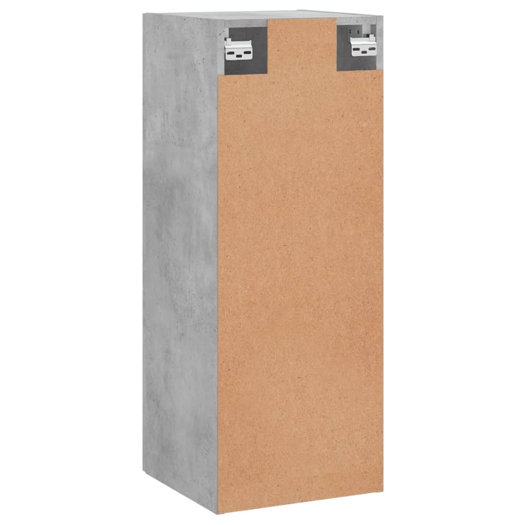 Wandkast 34,5x34x90 cm bewerkt hout betongrijs is nu te koop bij PeponiXL, paradijselijk wonen!