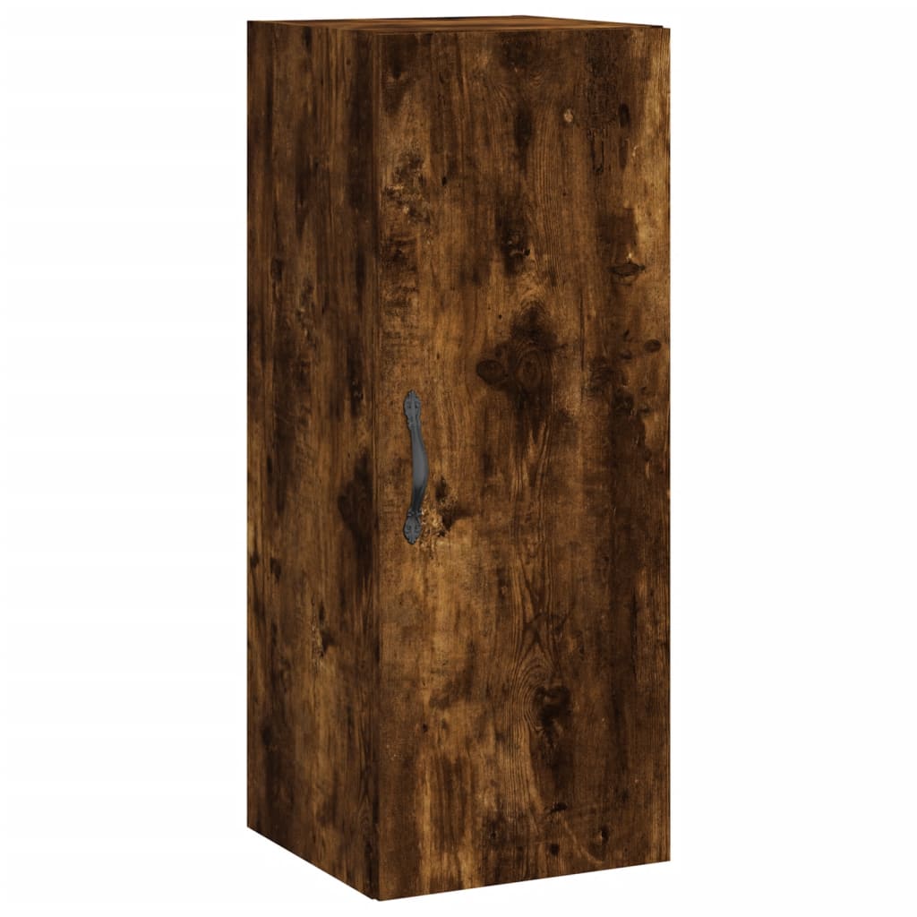 Wandkast 34,5x34x90 cm bewerkt hout gerookt eikenkleurig is nu te koop bij PeponiXL, paradijselijk wonen!