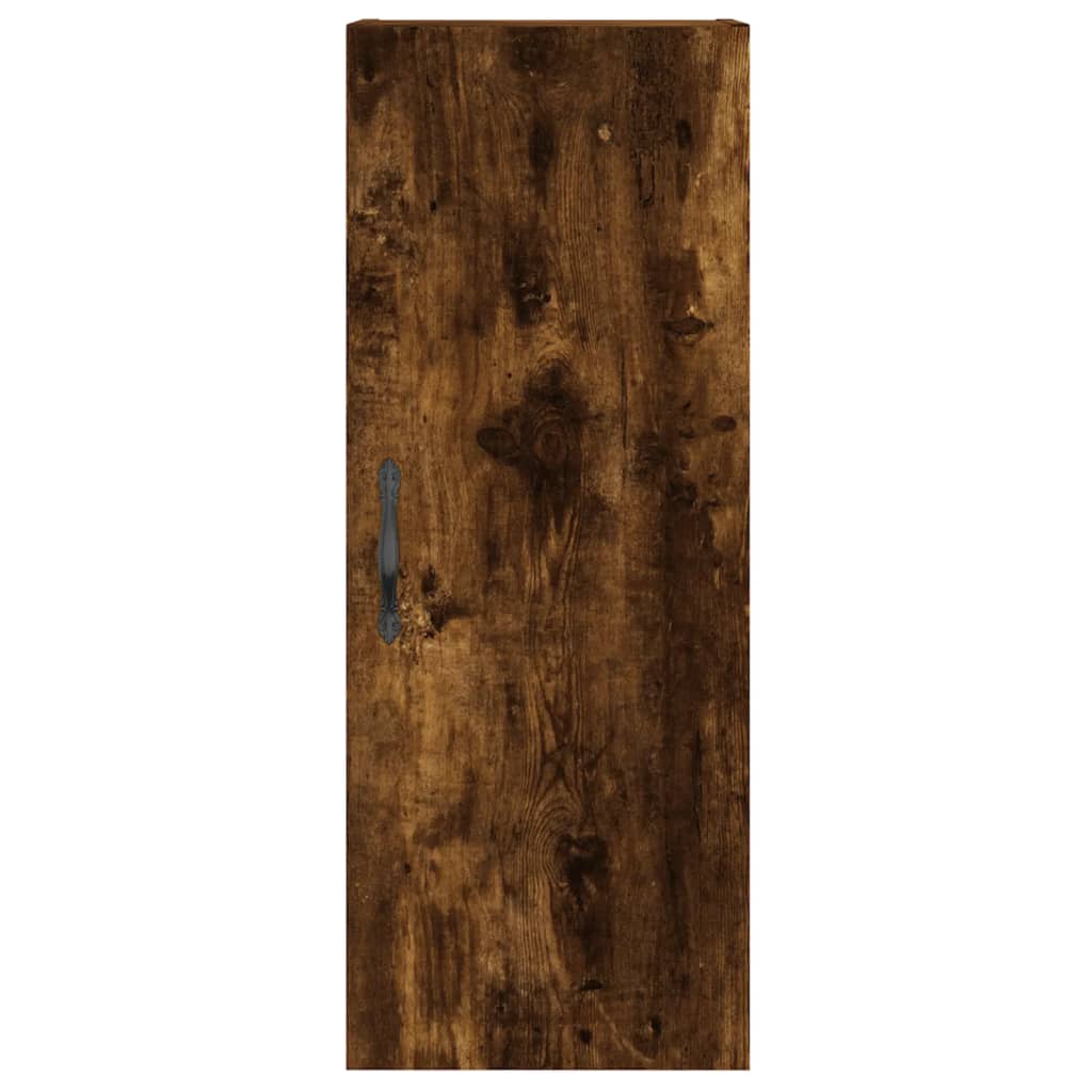 Wandkast 34,5x34x90 cm bewerkt hout gerookt eikenkleurig is nu te koop bij PeponiXL, paradijselijk wonen!