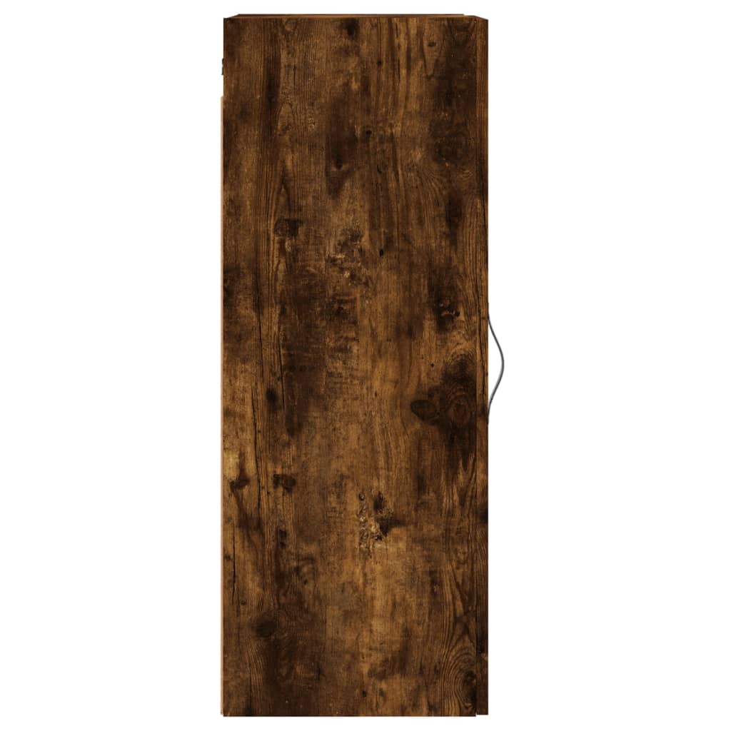 Wandkast 34,5x34x90 cm bewerkt hout gerookt eikenkleurig is nu te koop bij PeponiXL, paradijselijk wonen!