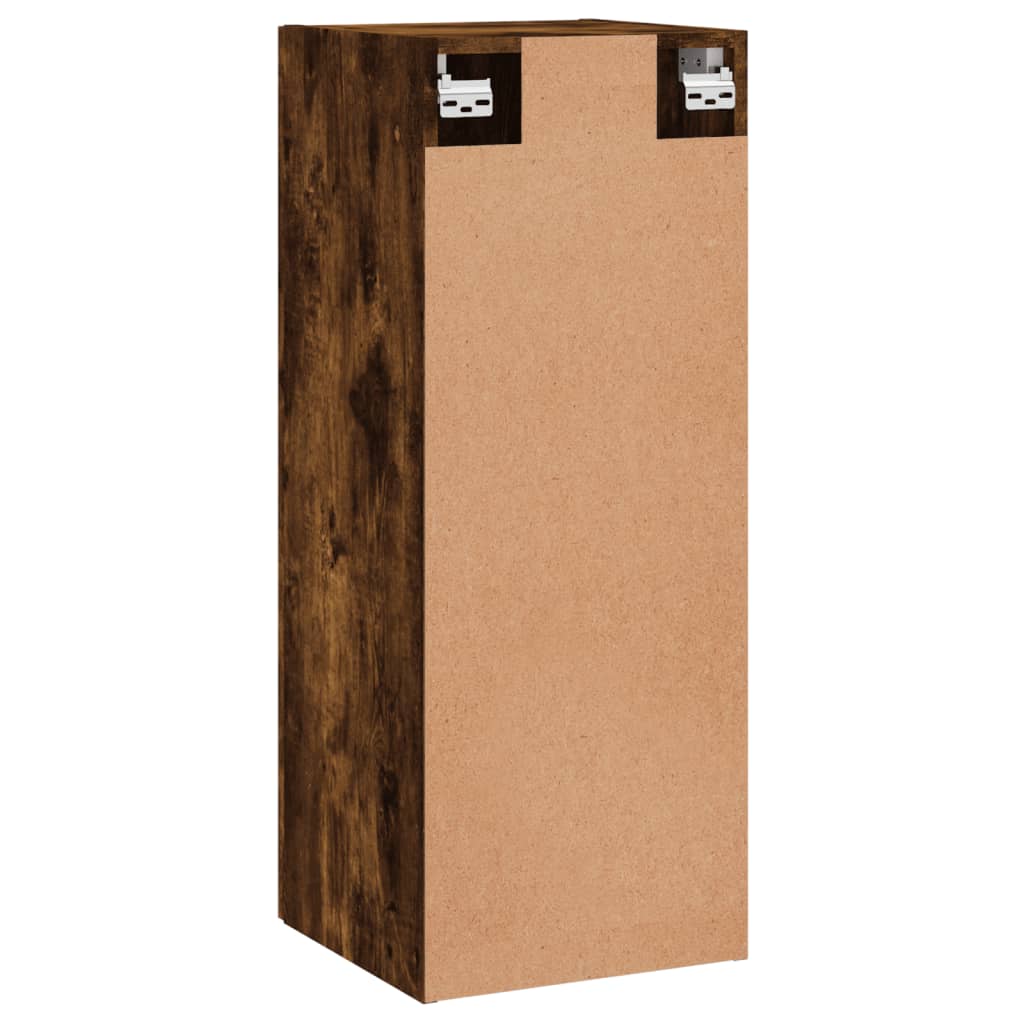Wandkast 34,5x34x90 cm bewerkt hout gerookt eikenkleurig is nu te koop bij PeponiXL, paradijselijk wonen!