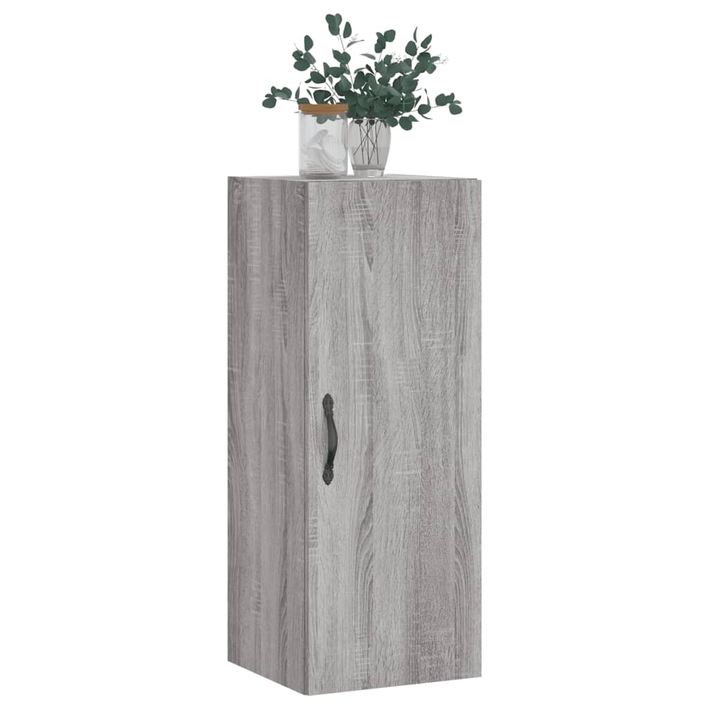 Wandkast 34,5x34x90 cm bewerkt hout grijs sonoma eikenkleurig is nu te koop bij PeponiXL, paradijselijk wonen!