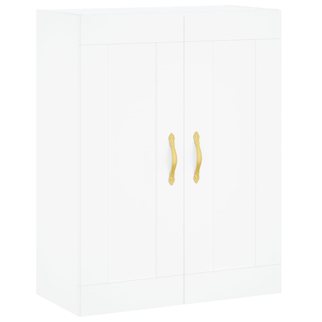 Wandkast 69,5x34x90 cm bewerkt hout wit is nu te koop bij PeponiXL, paradijselijk wonen!