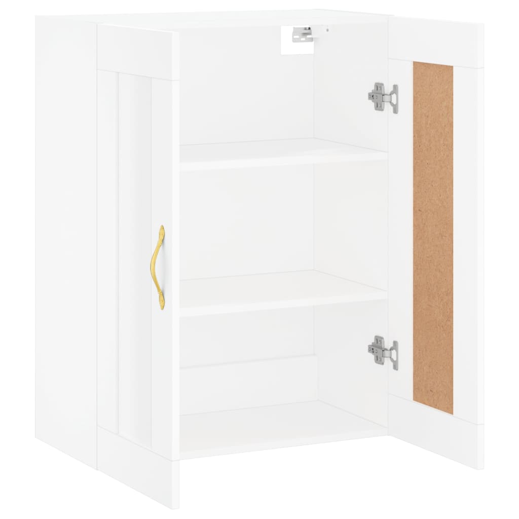 Wandkast 69,5x34x90 cm bewerkt hout wit is nu te koop bij PeponiXL, paradijselijk wonen!