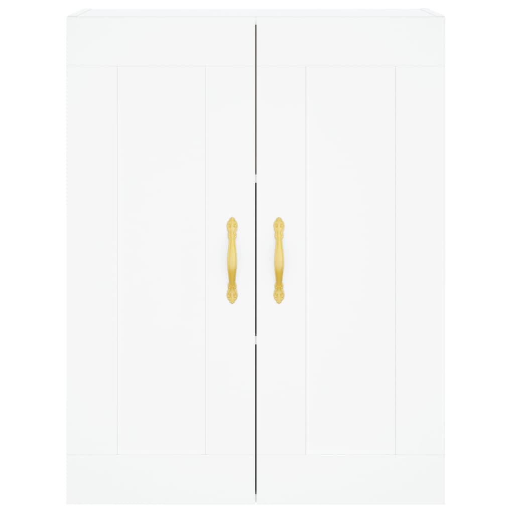Wandkast 69,5x34x90 cm bewerkt hout wit is nu te koop bij PeponiXL, paradijselijk wonen!