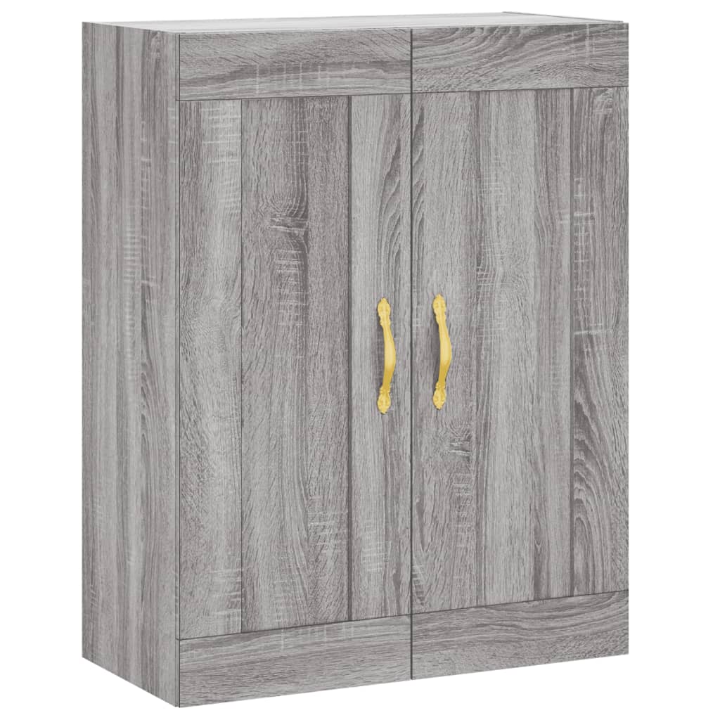 Wandkast 69,5x34x90 cm bewerkt hout grijs sonoma eikenkleurig is nu te koop bij PeponiXL, paradijselijk wonen!