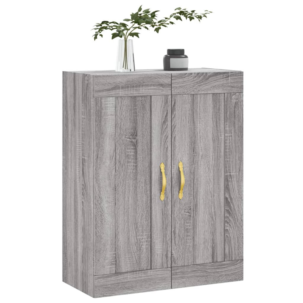 Wandkast 69,5x34x90 cm bewerkt hout grijs sonoma eikenkleurig is nu te koop bij PeponiXL, paradijselijk wonen!
