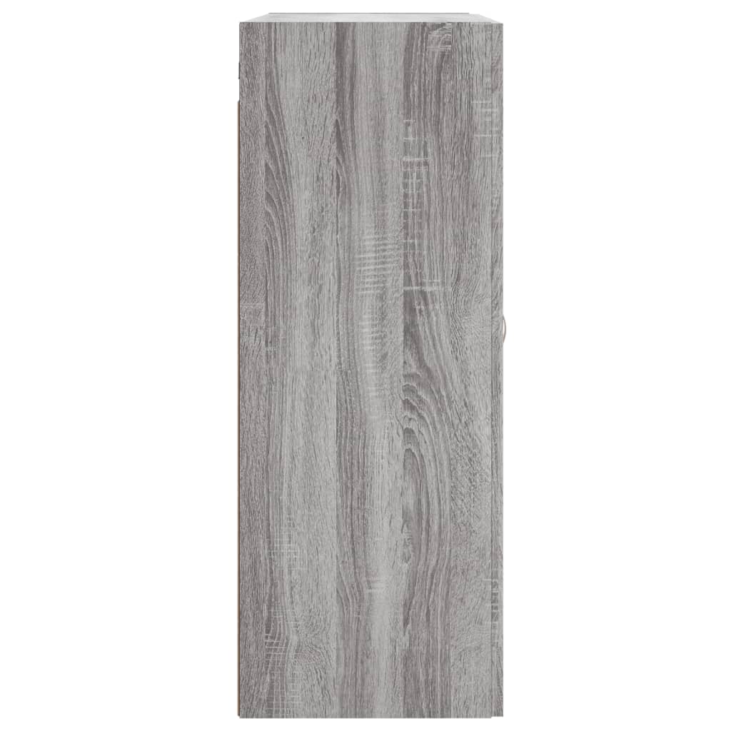 Wandkast 69,5x34x90 cm bewerkt hout grijs sonoma eikenkleurig is nu te koop bij PeponiXL, paradijselijk wonen!