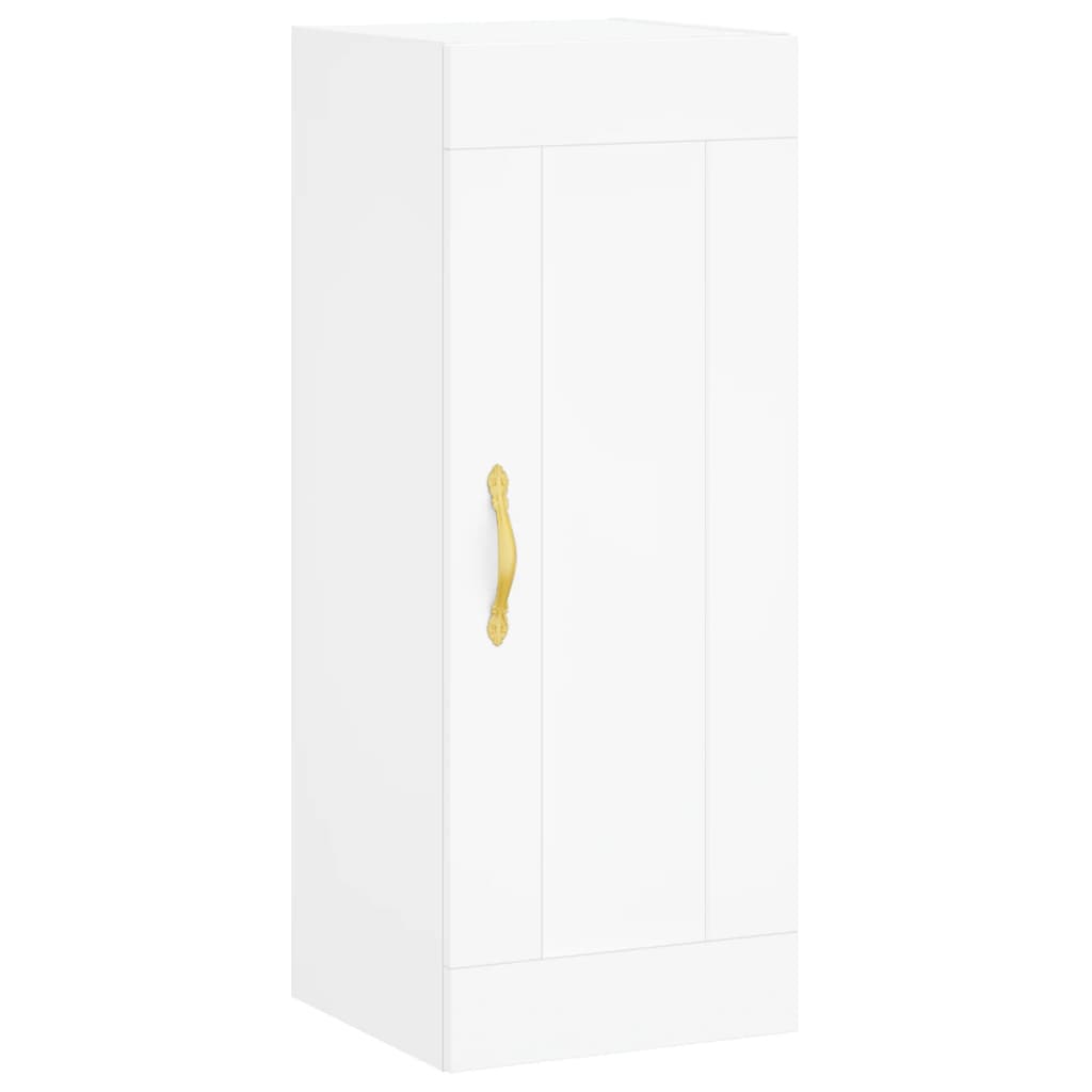 Wandkast 34,5x34x90 cm bewerkt hout wit is nu te koop bij PeponiXL, paradijselijk wonen!