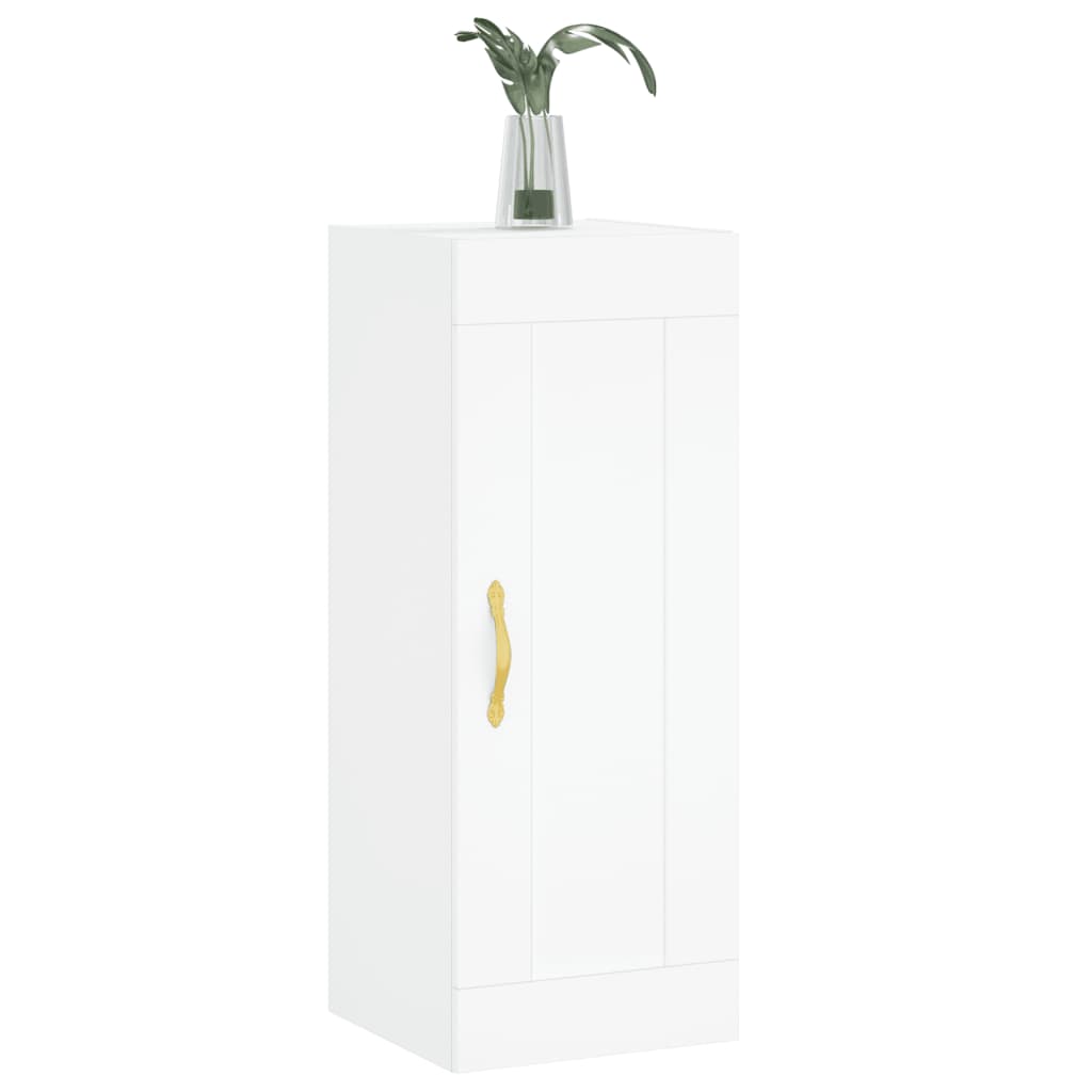 Wandkast 34,5x34x90 cm bewerkt hout wit is nu te koop bij PeponiXL, paradijselijk wonen!