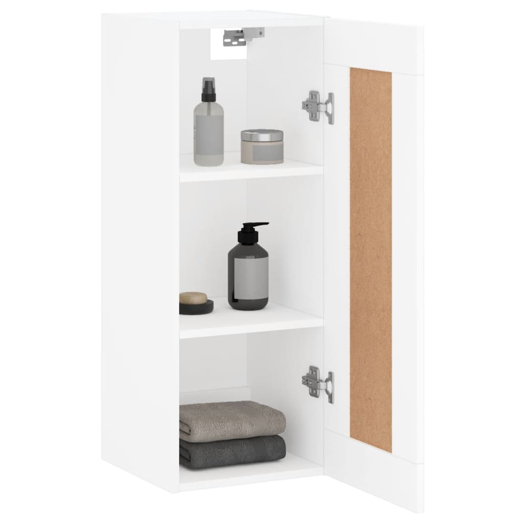 Wandkast 34,5x34x90 cm bewerkt hout wit is nu te koop bij PeponiXL, paradijselijk wonen!