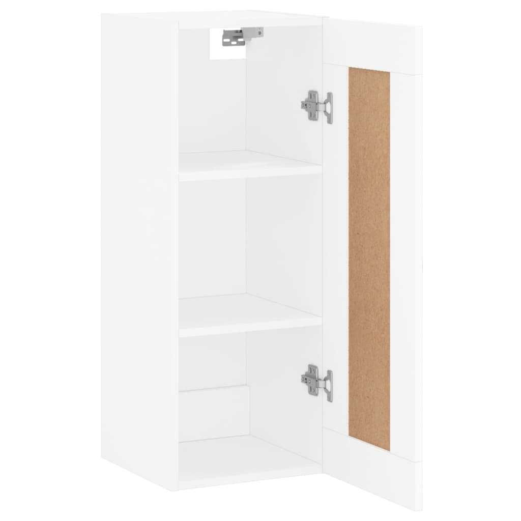Wandkast 34,5x34x90 cm bewerkt hout wit is nu te koop bij PeponiXL, paradijselijk wonen!