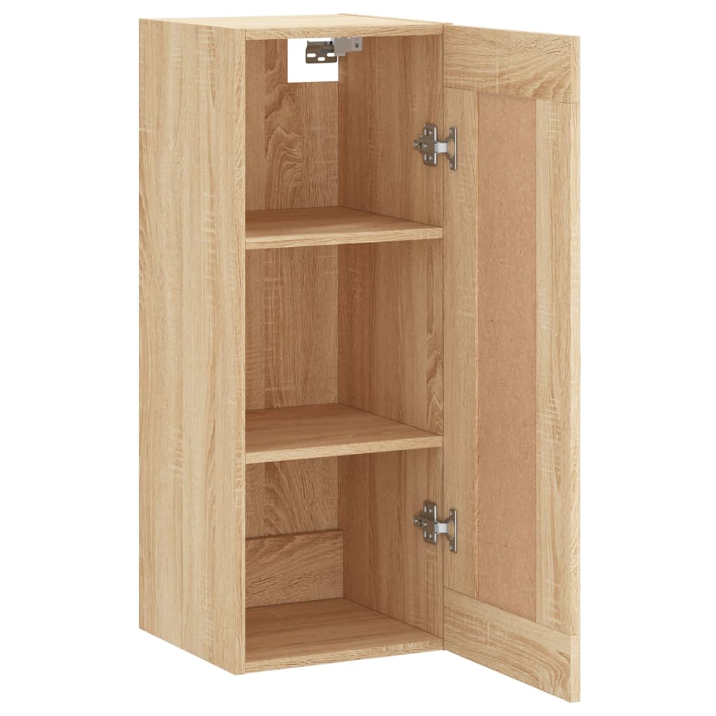 Wandkast 34,5x34x90 cm bewerkt hout sonoma eikenkleurig is nu te koop bij PeponiXL, paradijselijk wonen!