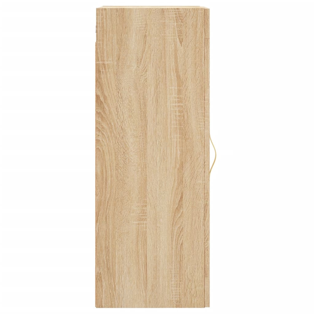 Wandkast 34,5x34x90 cm bewerkt hout sonoma eikenkleurig is nu te koop bij PeponiXL, paradijselijk wonen!