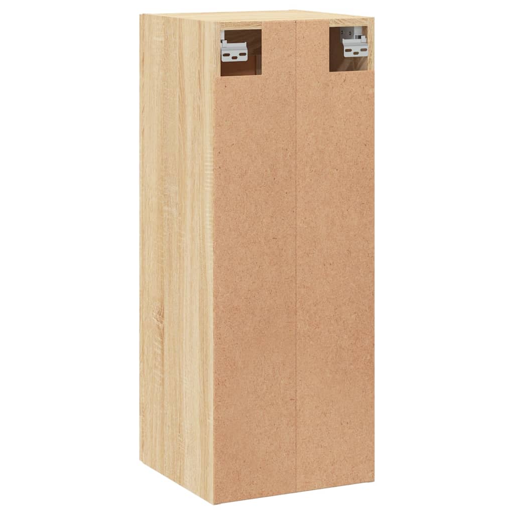 Wandkast 34,5x34x90 cm bewerkt hout sonoma eikenkleurig is nu te koop bij PeponiXL, paradijselijk wonen!