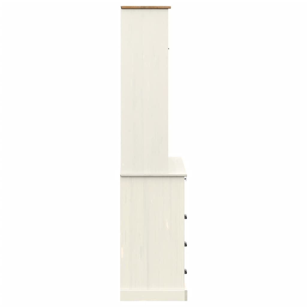 Hoge kast VIGO 80x40x176 cm massief grenenhout wit is nu te koop bij PeponiXL, paradijselijk wonen!