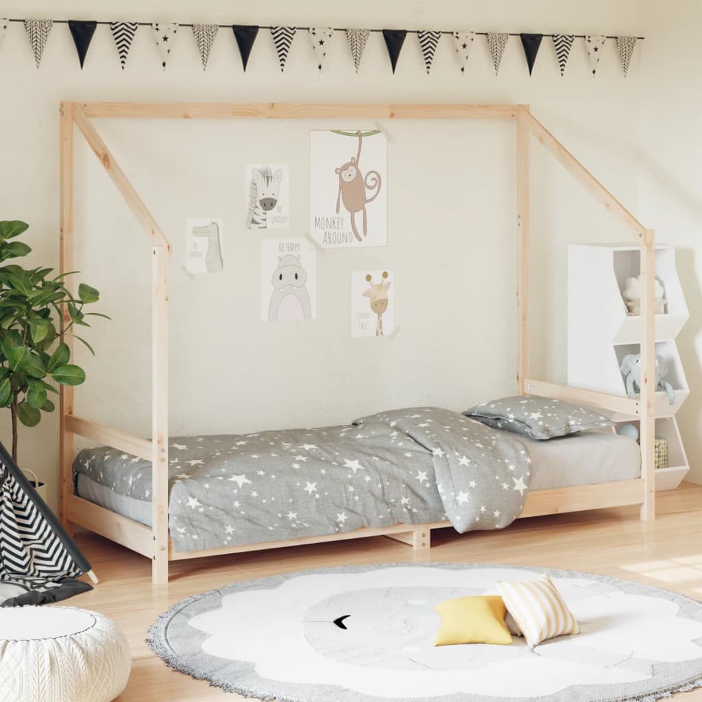 Kinderbedframe 80x200 cm massief grenenhout is nu te koop bij PeponiXL, paradijselijk wonen!