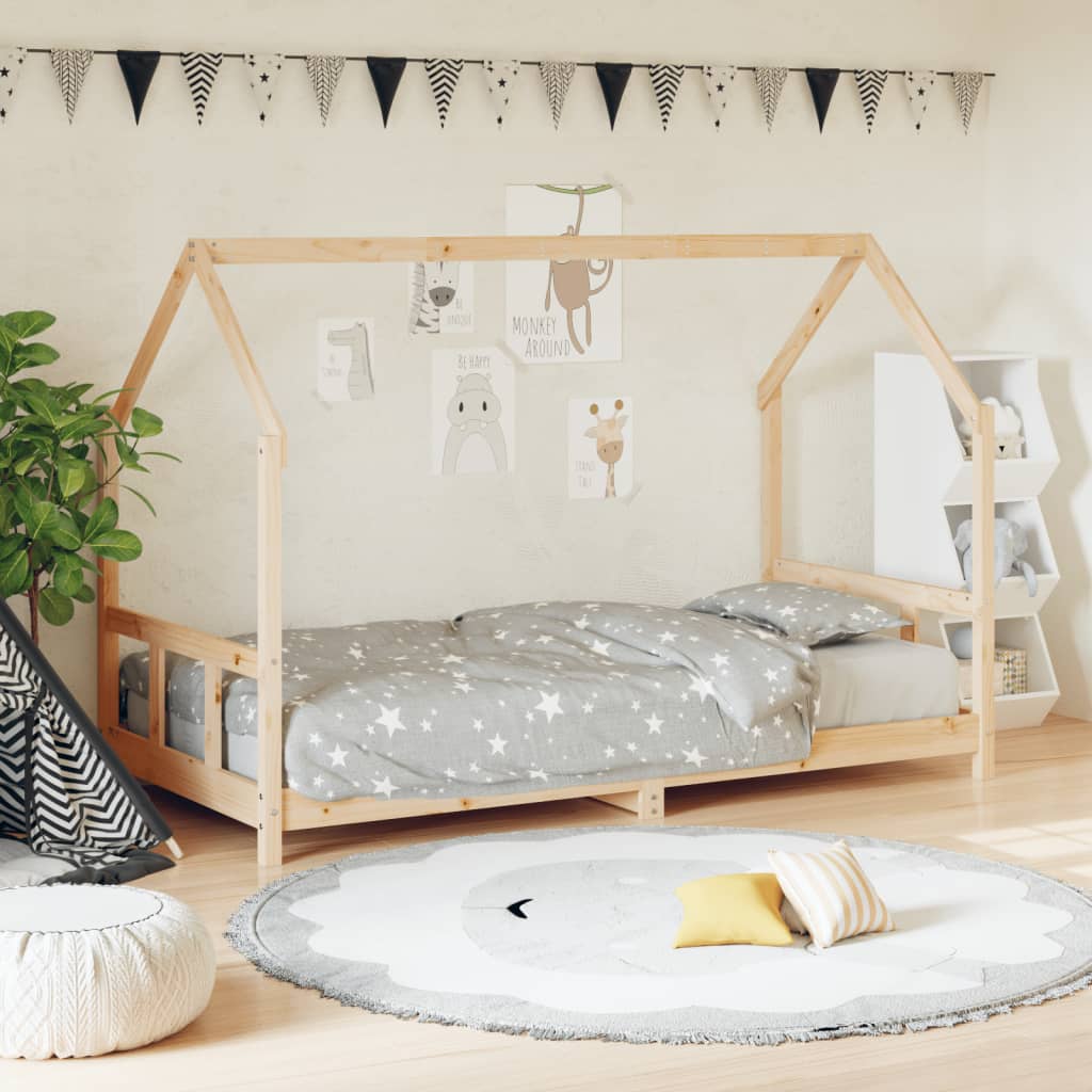 Kinderbedframe 90x200 cm massief grenenhout is nu te koop bij PeponiXL, paradijselijk wonen!