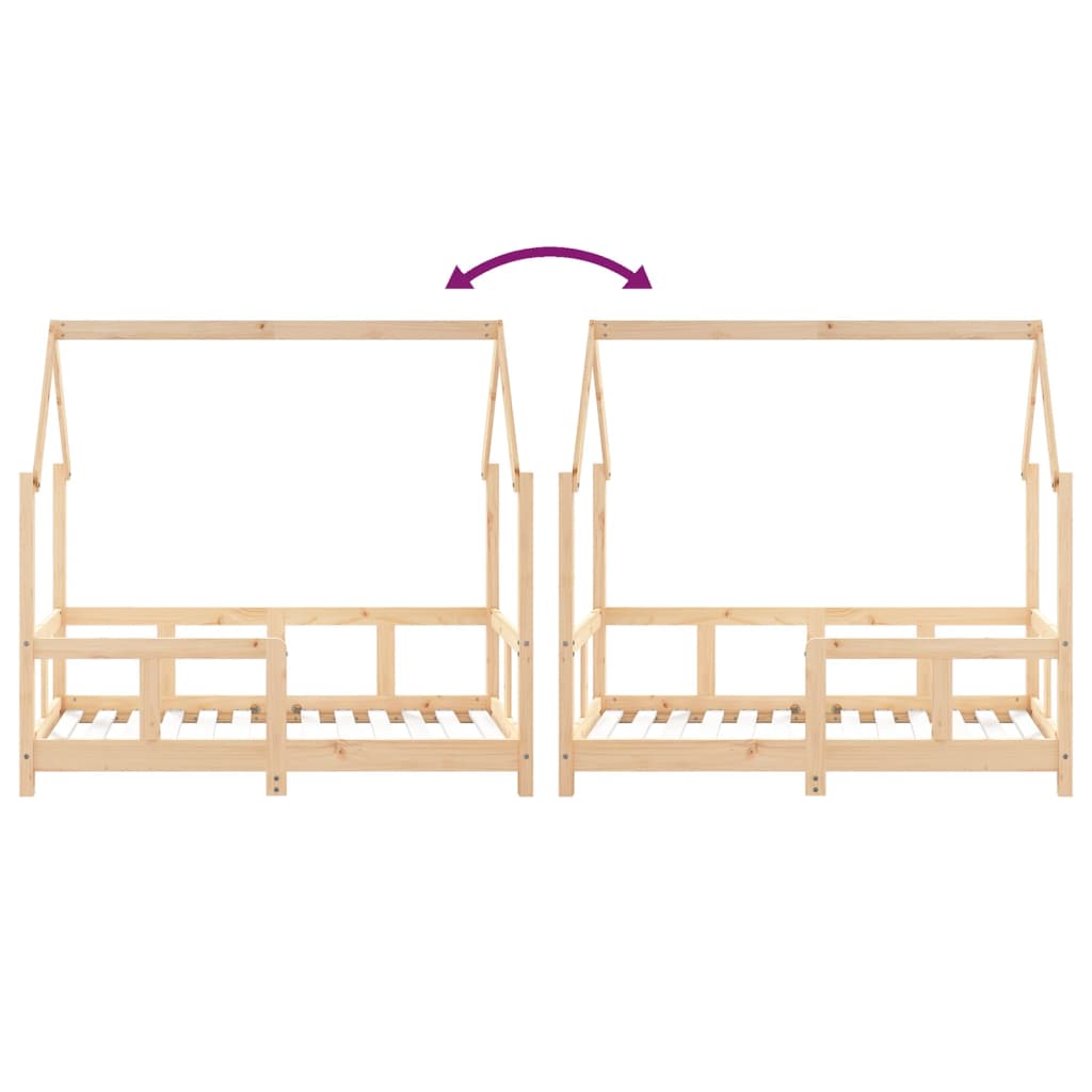 Kinderbedframe 70x140 cm massief grenenhout is nu te koop bij PeponiXL, paradijselijk wonen!