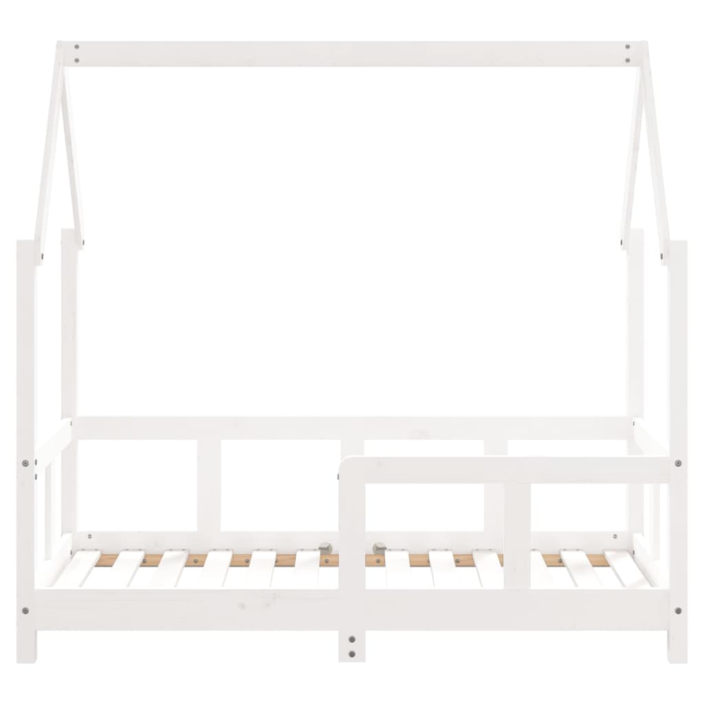 Kinderbedframe 70x140 cm massief grenenhout wit is nu te koop bij PeponiXL, paradijselijk wonen!