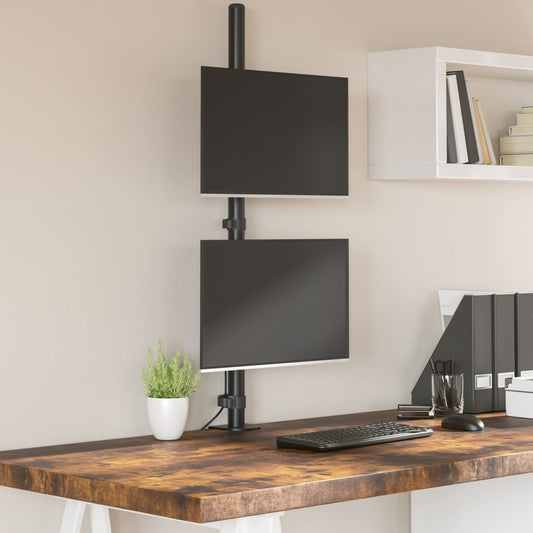 Monitorstandaard dubbel VESA 75/100 mm staal zwart is nu te koop bij PeponiXL, paradijselijk wonen!