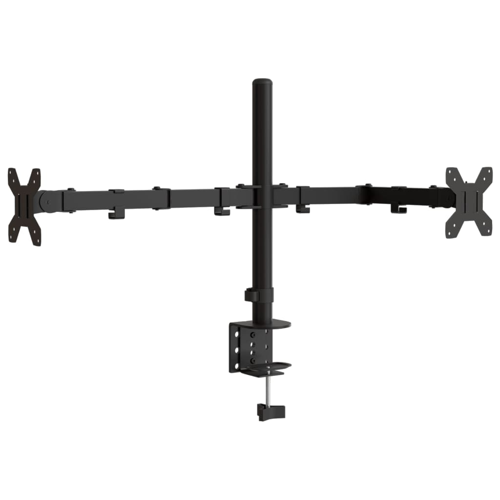 Monitorstandaard dubbel VESA 75/100 mm staal zwart is nu te koop bij PeponiXL, paradijselijk wonen!
