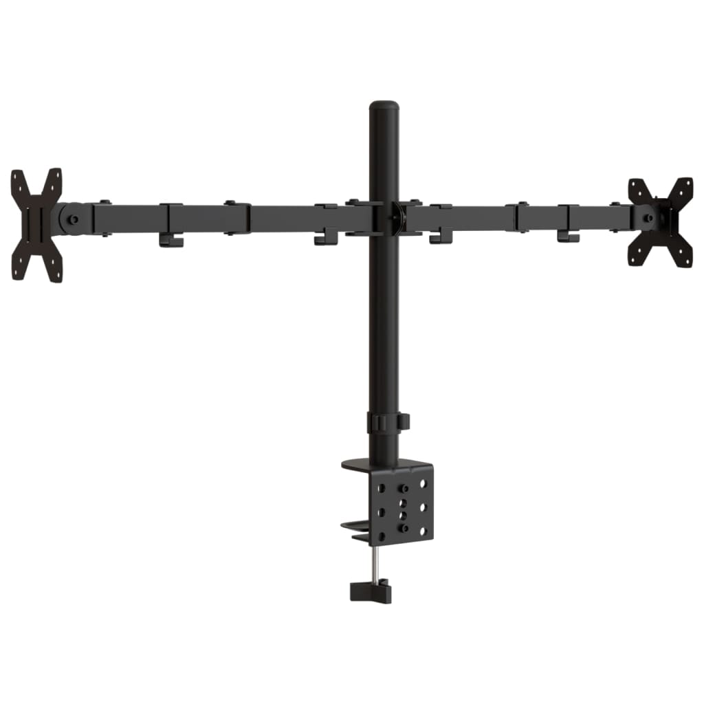 Monitorstandaard dubbel VESA 75/100 mm staal zwart is nu te koop bij PeponiXL, paradijselijk wonen!