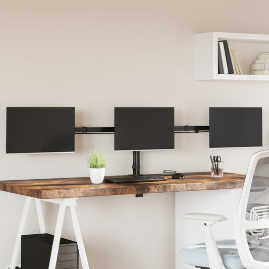 Monitorstandaard drieubbel VESA 75/100 mm staal zwart is nu te koop bij PeponiXL, paradijselijk wonen!