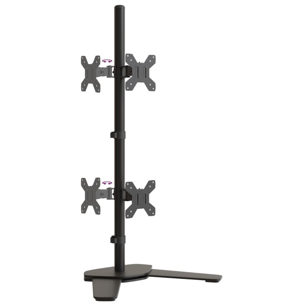 Monitorstandaard dubbel VESA 75/100 mm staal zwart is nu te koop bij PeponiXL, paradijselijk wonen!