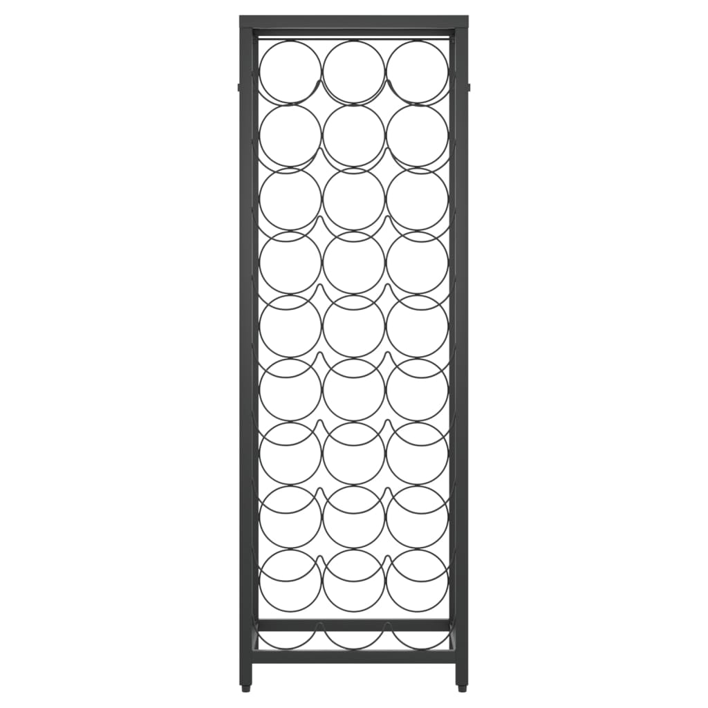 Wijnrek voor 27 flessen 34x18x100 cm smeedijzer zwart is nu te koop bij PeponiXL, paradijselijk wonen!