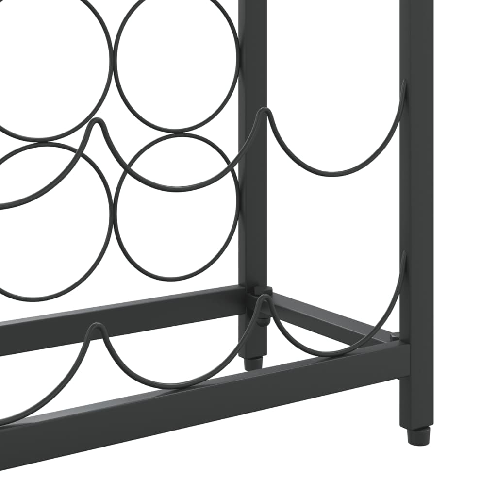 Wijnrek voor 27 flessen 34x18x100 cm smeedijzer zwart is nu te koop bij PeponiXL, paradijselijk wonen!