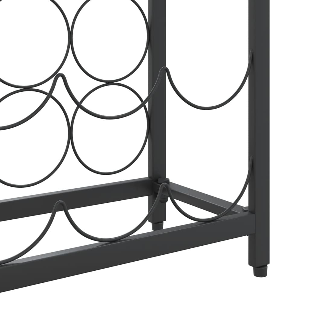 Wijnrek voor 57 flessen 34x18x200 cm smeedijzer zwart is nu te koop bij PeponiXL, paradijselijk wonen!