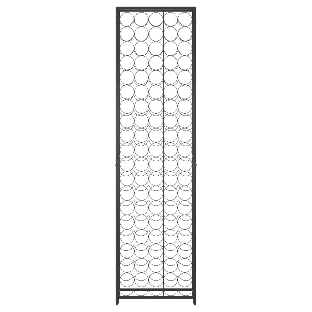 Wijnrek voor 95 flessen 54x18x200 cm smeedijzer zwart is nu te koop bij PeponiXL, paradijselijk wonen!