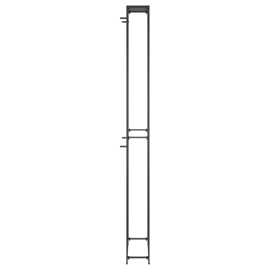 Wijnrek voor 95 flessen 54x18x200 cm smeedijzer zwart is nu te koop bij PeponiXL, paradijselijk wonen!