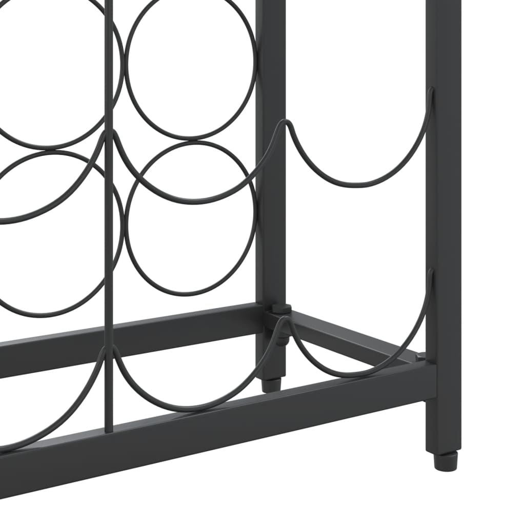 Wijnrek voor 95 flessen 54x18x200 cm smeedijzer zwart is nu te koop bij PeponiXL, paradijselijk wonen!