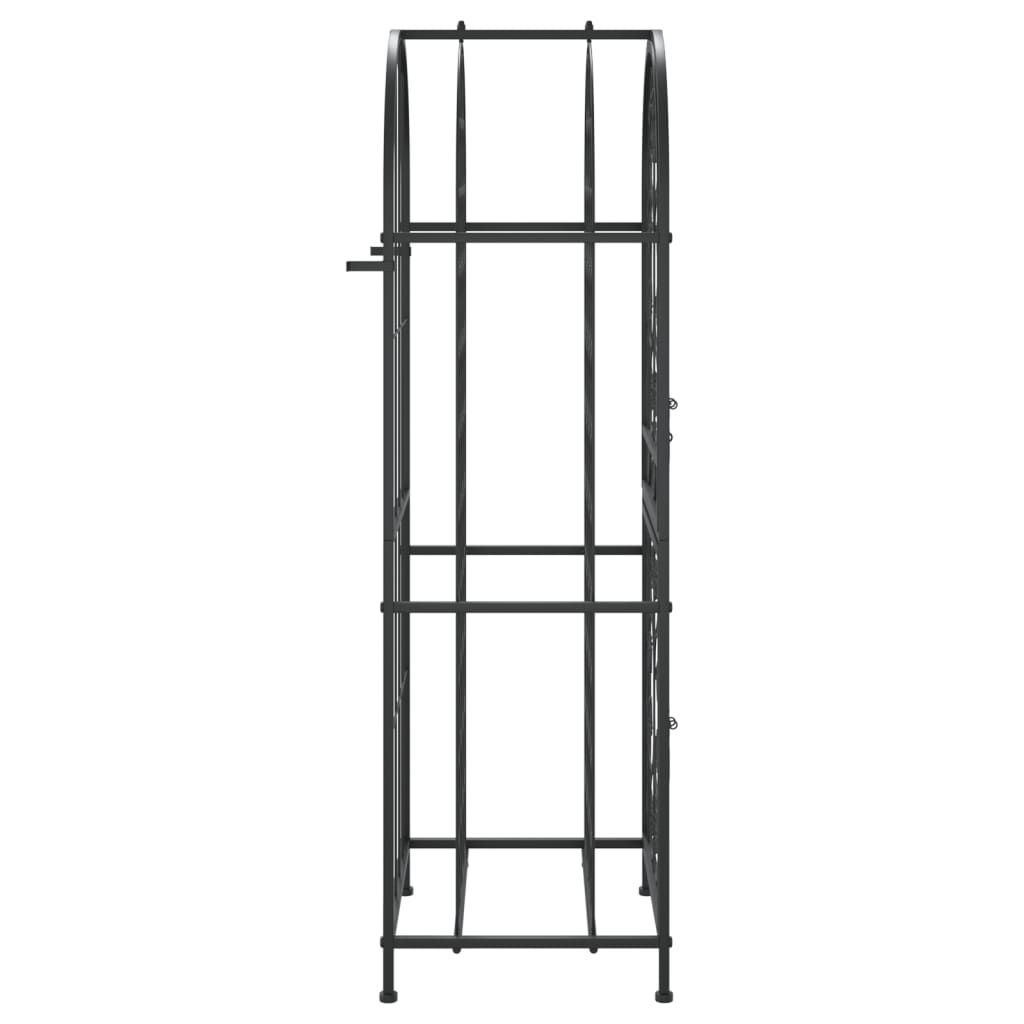 Wijnrek voor 41 flessen 45x36x120 cm smeedijzer zwart is nu te koop bij PeponiXL, paradijselijk wonen!