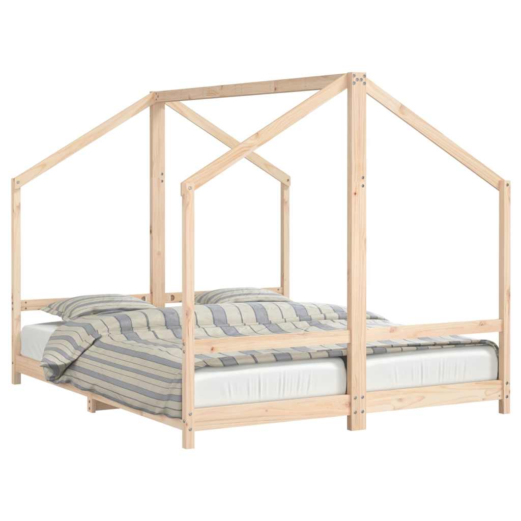 Kinderbedframe 2x(80x200) cm massief grenenhout is nu te koop bij PeponiXL, paradijselijk wonen!