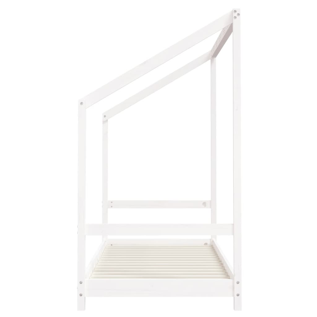 Kinderbedframe 2x(80x200) cm massief grenenhout wit is nu te koop bij PeponiXL, paradijselijk wonen!