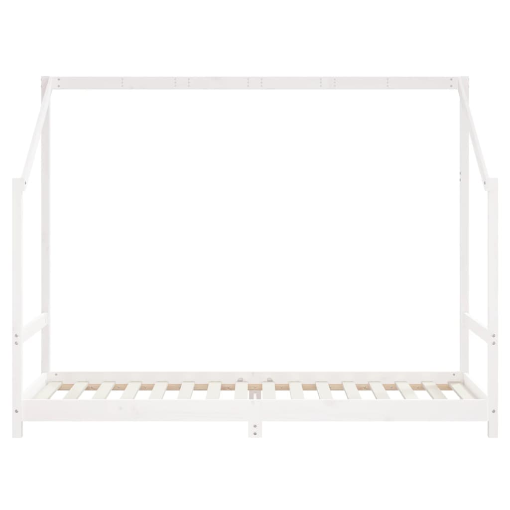 Kinderbedframe 2x(80x200) cm massief grenenhout wit is nu te koop bij PeponiXL, paradijselijk wonen!