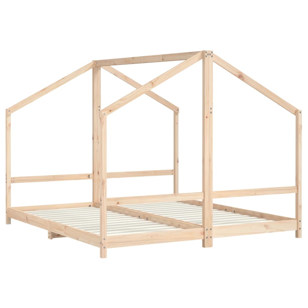 Kinderbedframe 2x(90x200) cm massief grenenhout is nu te koop bij PeponiXL, paradijselijk wonen!