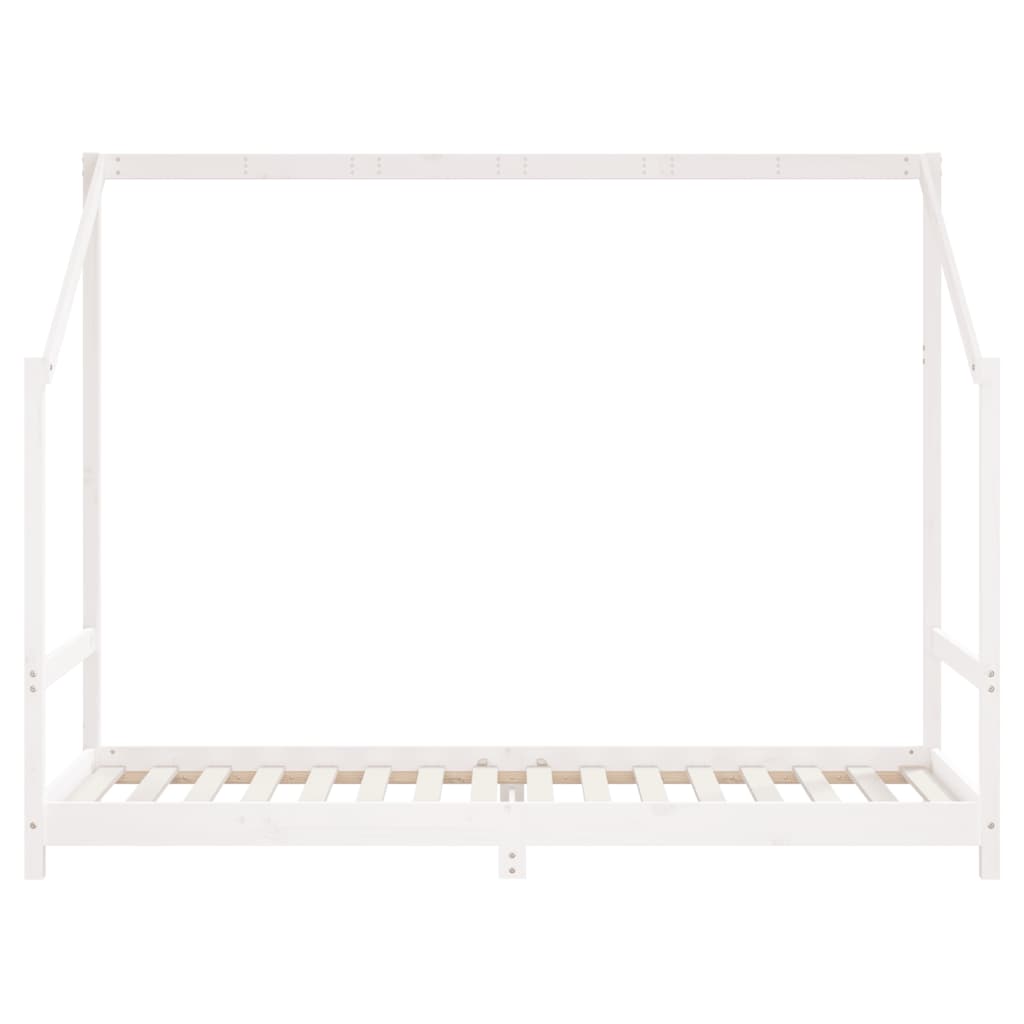 Kinderbedframe 2x(90x200) cm massief grenenhout wit is nu te koop bij PeponiXL, paradijselijk wonen!