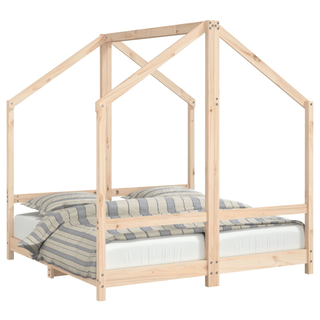 Kinderbedframe 2x(70x140) cm massief grenenhout is nu te koop bij PeponiXL, paradijselijk wonen!
