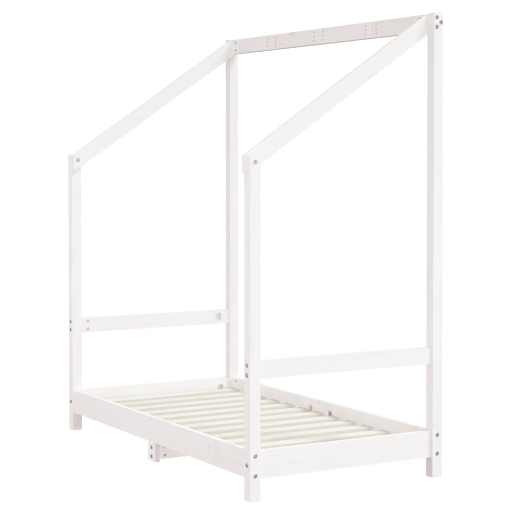 Kinderbedframe 2x(70x140 cm massief grenenhout wit is nu te koop bij PeponiXL, paradijselijk wonen!