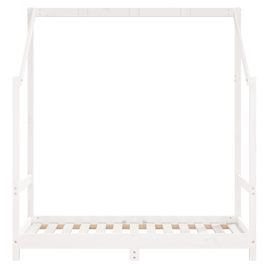 Kinderbedframe 2x(70x140 cm massief grenenhout wit is nu te koop bij PeponiXL, paradijselijk wonen!
