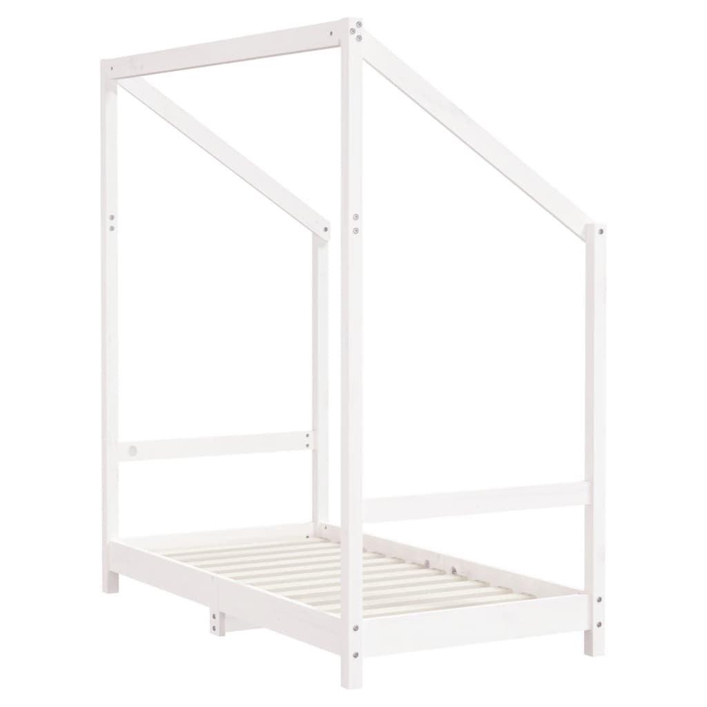 Kinderbedframe 2x(70x140 cm massief grenenhout wit is nu te koop bij PeponiXL, paradijselijk wonen!