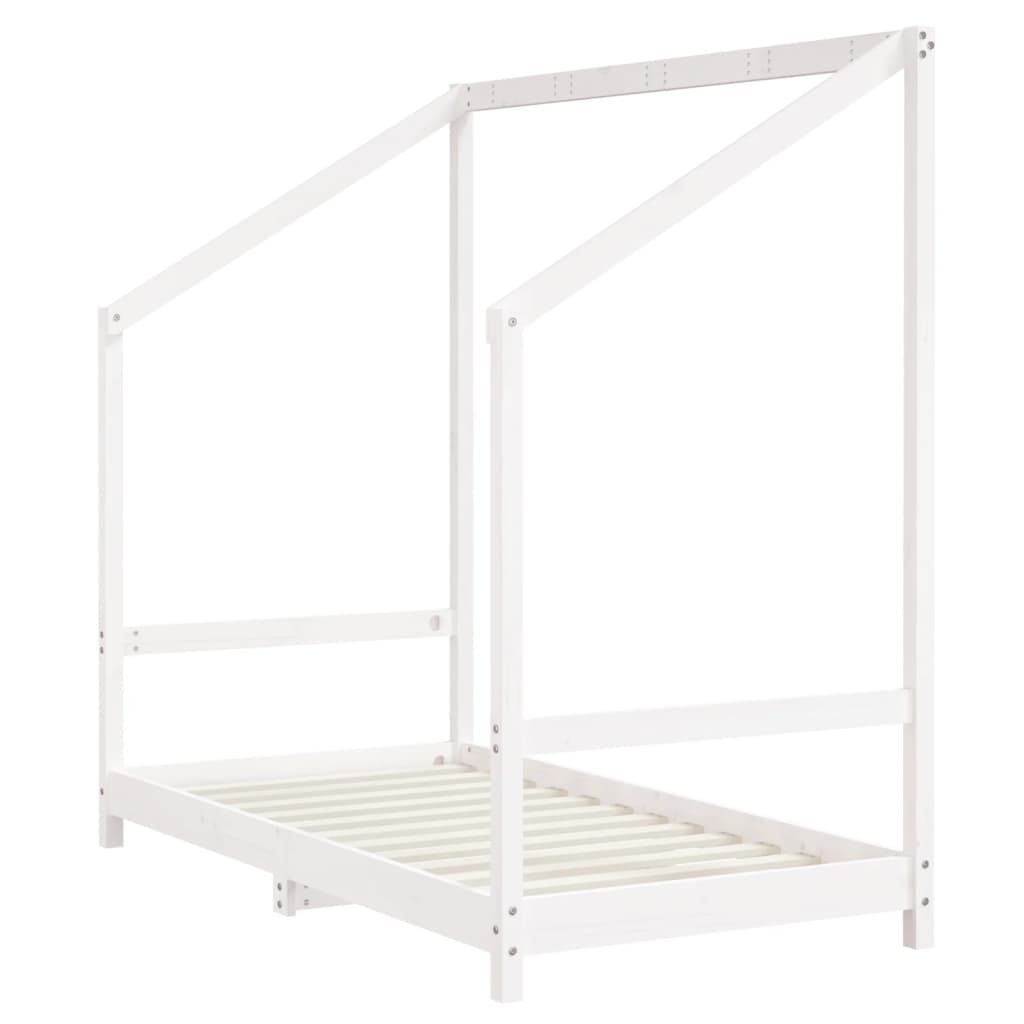 Kinderbedframe 2x(80x160) cm massief grenenhout wit is nu te koop bij PeponiXL, paradijselijk wonen!