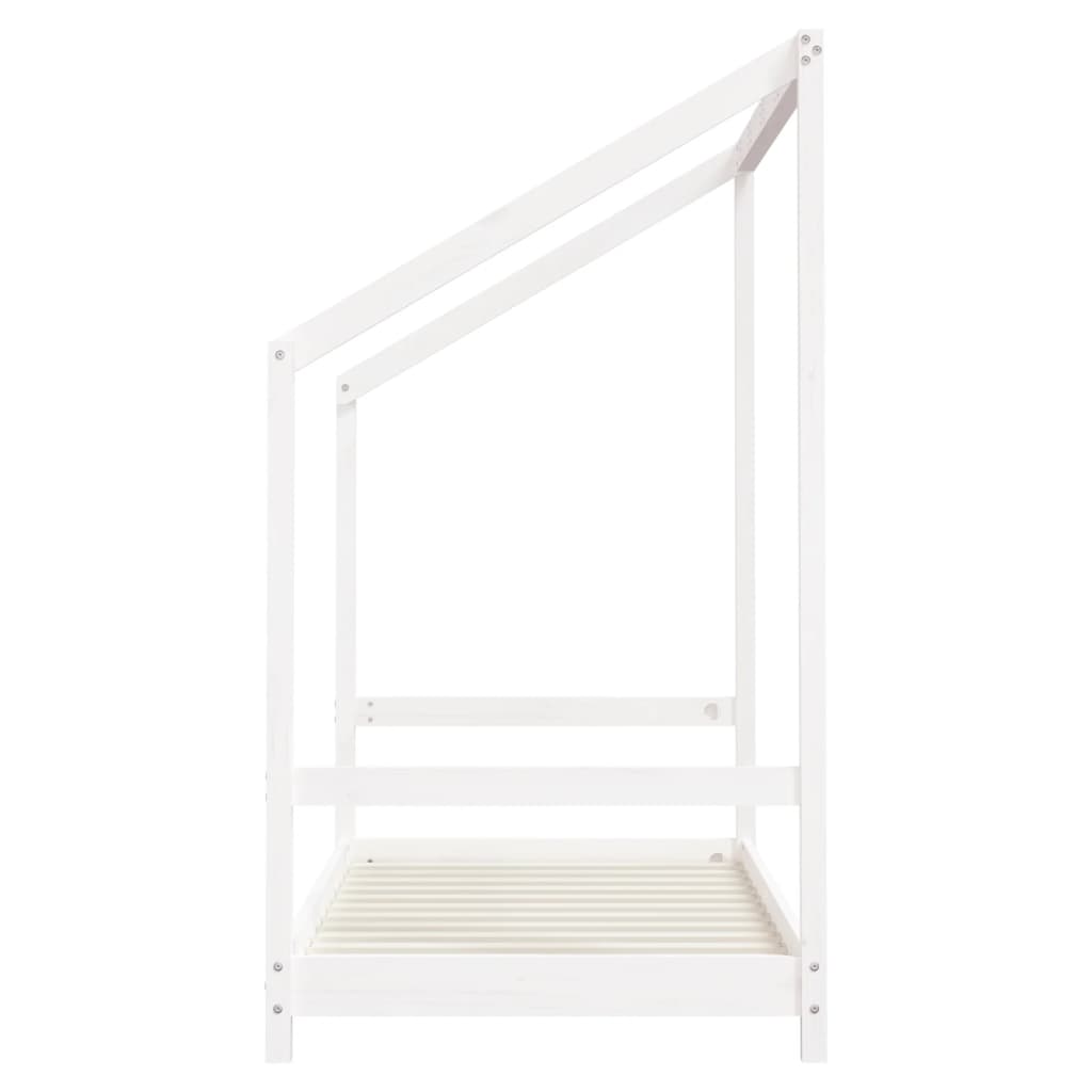 Kinderbedframe 2x(80x160) cm massief grenenhout wit is nu te koop bij PeponiXL, paradijselijk wonen!