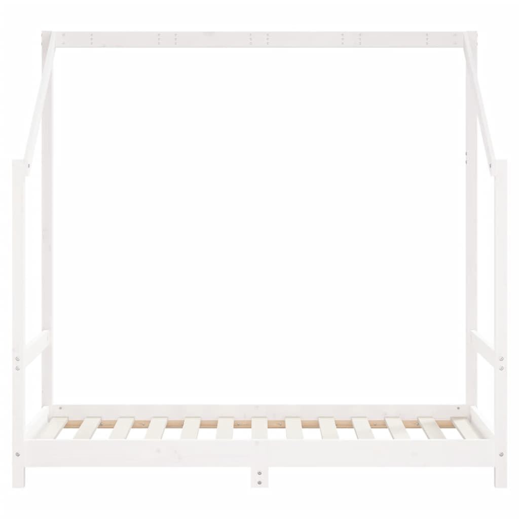 Kinderbedframe 2x(80x160) cm massief grenenhout wit is nu te koop bij PeponiXL, paradijselijk wonen!
